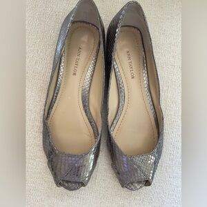 Ann Taylor silver snake sandals size7